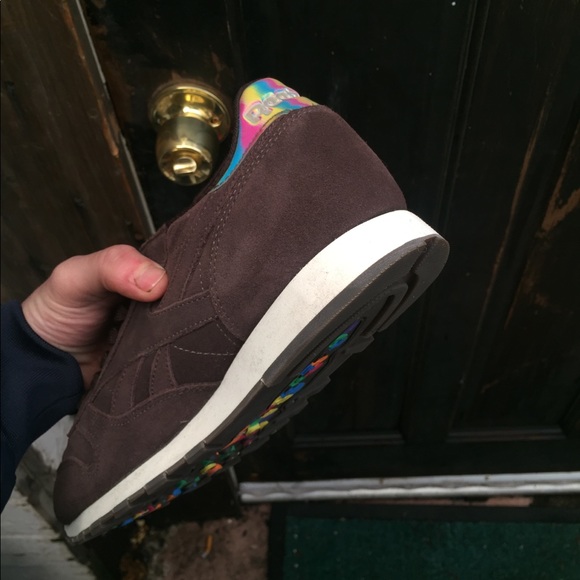 multi colored reebok classics